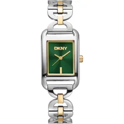 DKNY Open Link square watchtwo tone gold silver DK1L142M0265 - grün,bicolor silber gold - 21 x 34mm