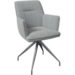 Gartenstuhl Glamour Anthrazit/Beige Metall/Textil