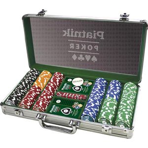 Piatnik Pokerkoffer 7903, 300 Chips, Aluminium-Koffer, 2 Decks, Dealer Button, Würfel