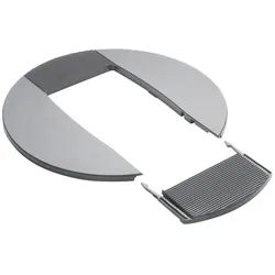 Hager Rosette halogenfrei DA200 2-seitig lgrau