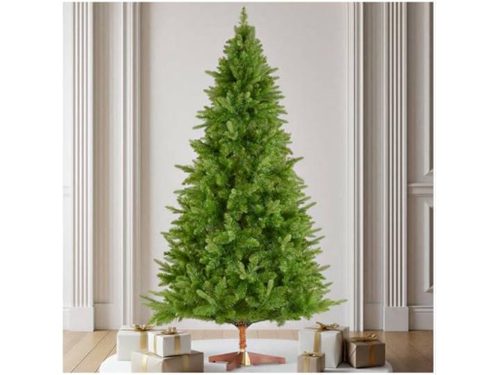 tectake® Künstlicher Weihnachtsbaum, naturgetreuer Tannenbaum künstlich mit Spritzguss- und PVC-Nadeln, biegbare Tannenzweige, pflegeleicht, Weihnachtsbaum künstlich als Weihnachtsdeko - 180 cm