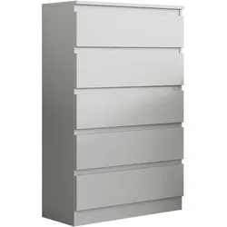 KOMMODE ADRIANO 70/112/33 cm mit 5 Schubladen Weiß