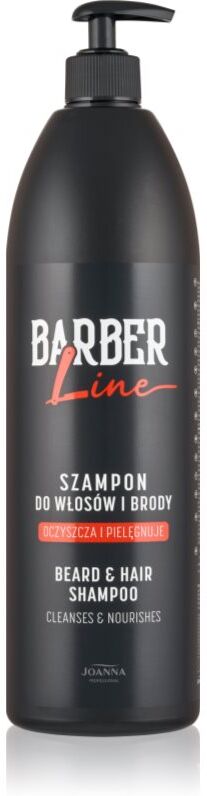 Joanna Barber Line Beard and Hair Shampoo shampoing cheveux et barbe pour homme 1000 ml