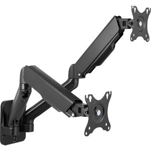 LogiLink Monitorhalterung BP0146, VESA 75x75 & 100x100 mm, Wandmontage, höhenverstellbar, bis 32 Zoll, 2 Monitore