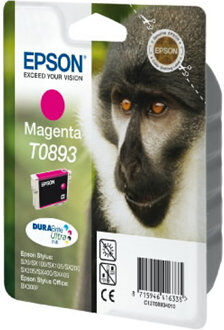 Epson Nr.T0893/c13t08934010 Blækpatron, Rød, 135s