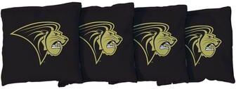 Skip's Garage Lindenwood Lions Black Cornhole Bags