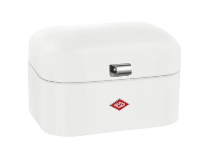 WESCO Single Grandy Brotkasten in der Farbe weiß matt, pulverbeschichtetes Stahlblech, Lüftungslöcher und stabiler Handgriff