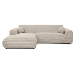 ECKSOFA Puerto, ohne Schlaffunktion, Beige, links