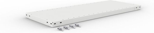 Meta Set S3 CLIP 230 Anbauregal 2000x1000x400 mm in RAL 7035 mit 5 Böden + Fachboden MS 230 CLIP 1000x400 mm grau + S3 CLIP 230 Grundregal 2000x1000x400 mm in RAL 7035 mit 5 Böden