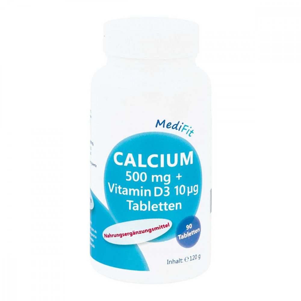 ApoFit Medizin- und Naturprodukte GmbH Calcium 500 mg+Vitamin D3 10 [my]g Tabletten Medif 13905524