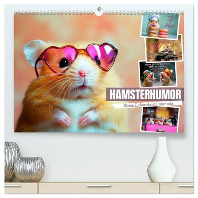 Hamsterhumor - Kleine Zuckerschnute, aber oho (hochwertiger Premium Wandkalender 2027 DIN A2 quer), Kunstdruck in Hochglanz