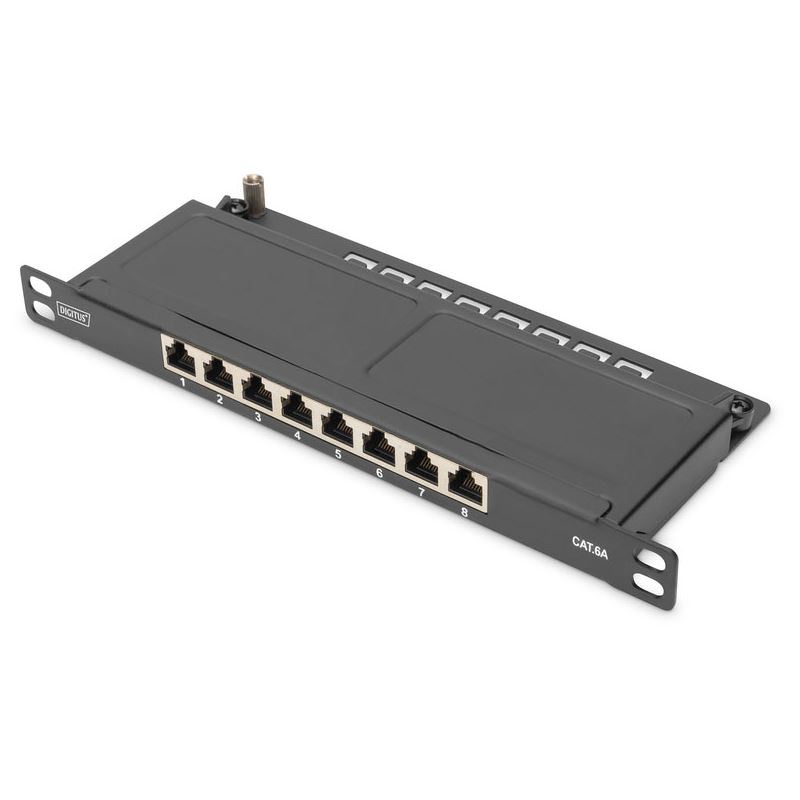 Digitus 10IN 0.5HE CAT6A PATCHPANEL 8-P, schwarz