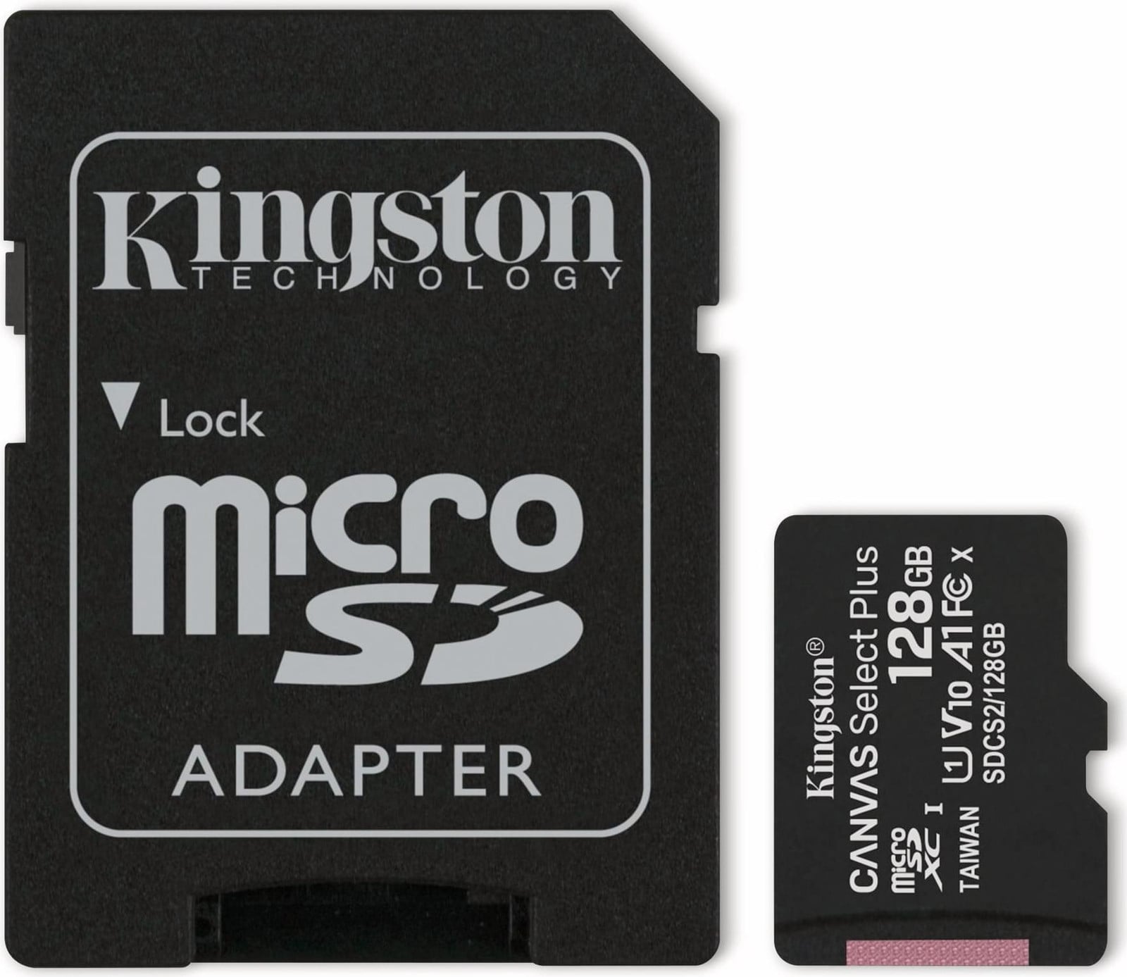 Kingston SDXC Canvas+ MicroSD-kaart, 128GB, Class10