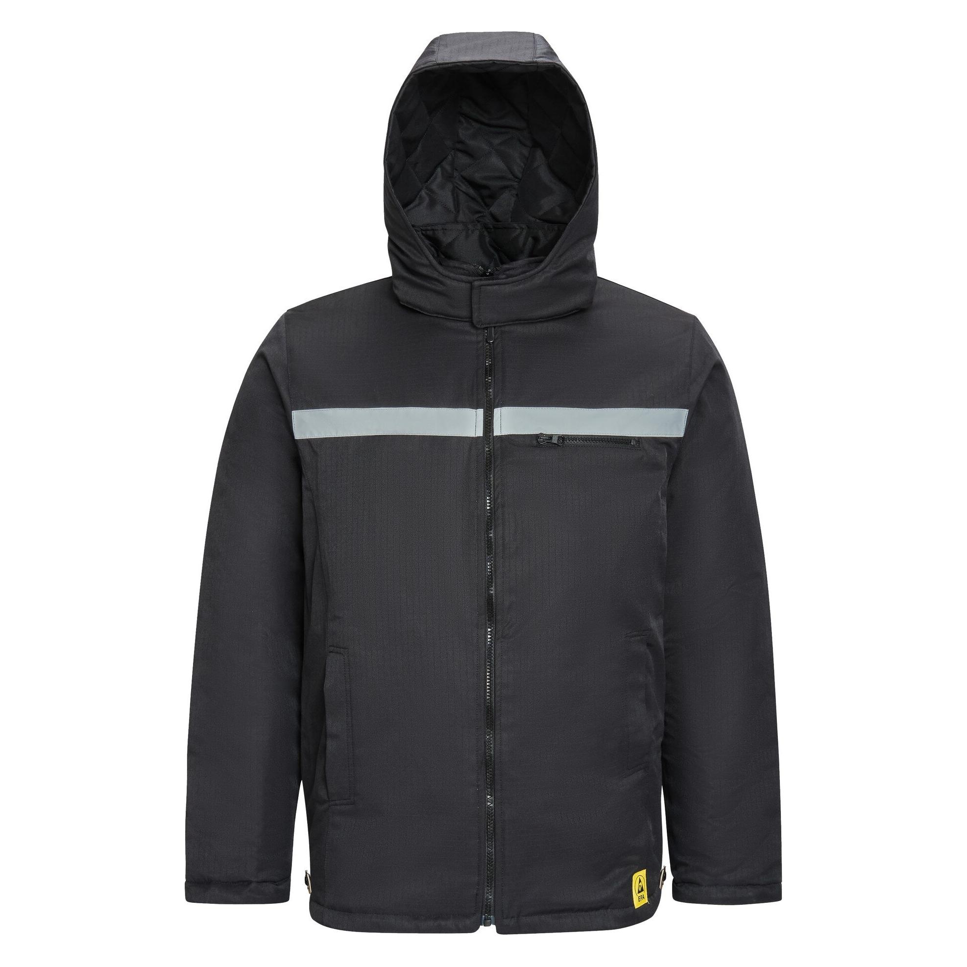 Safeguard ESD-Winterjacke mit Kapuze, leicht, schwarz, XXL (XXL) (802598)