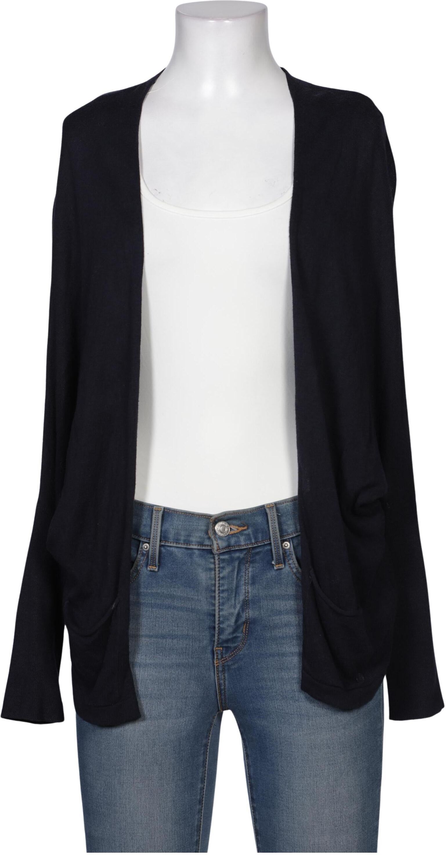 Betty Barclay Damen Strickjacke, Marineblau, Gr. M, Baumwolle / Viskose / Seide - Second Hand