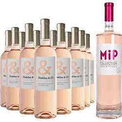 Pack 12 Flaschen Diables & Co Rosé 2025 + 1 Magnum MiP Collection Rosé 2025 Gratis - 10.5L