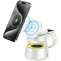 4smarts Qi2 Charging Station Aura Sound weiß