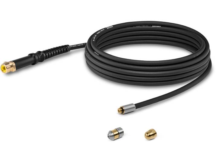 Rohrreiniger-Schlauchaufsatz KÄRCHER PC 7.5 Rohrreinigungsset (7,5 m) , gelb (schwarz), L:7,5cm, Rohrreinigungswerkzeuge, Rohrreiniger-Schlauchaufsatz