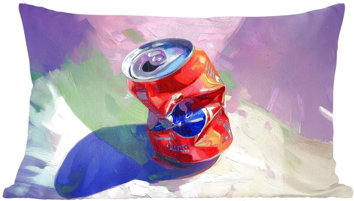 Sierkussen Frisdrank Blik Paars - 60 x 40 cm