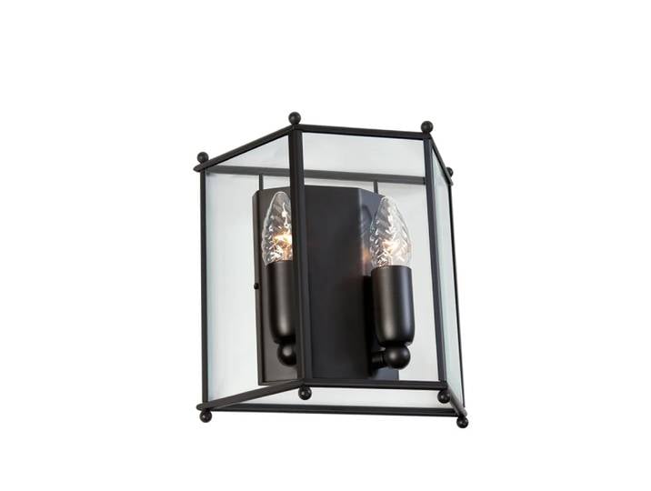 Konsthantverk Glimminge Wandleuchte Glas/schwarz