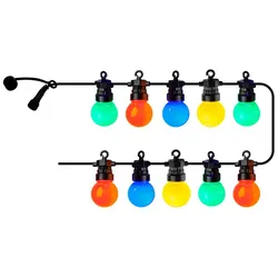 LED-Lichterkette Starter Set Lucas Sirius Kabel schwarz, Birnen bunt mehrfarbig