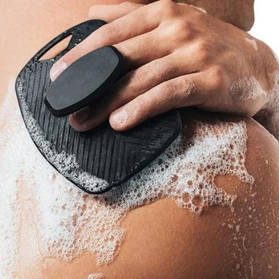 Modern Mode Marketplace Soft Silicone Exfoliating Brush For Men Gentle Body Cleansing & Shower Massage black