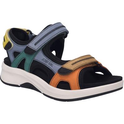 Sandale JOSEF SEIBEL "Estelle 02, multicolor", Damen, Gr. 43, bunt (multicolor), Obermaterial: 100% Rindsleder Leather cow., Schuhe Sandale