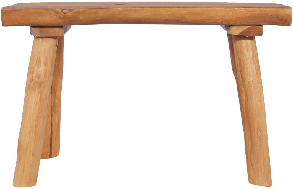 Alpen Home Kansas Solid Wood Teak Outdoor Bench Brown 80cm W x (35-40)cm D x 46cm H
