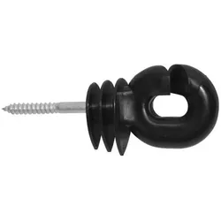 AKO, Gartenzaun, Ring insulator Super BIG black galvanized, 6 mm support, 25 pcs