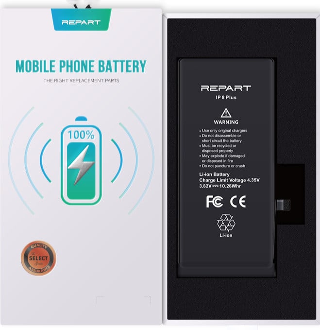 TRADEBIT Batterij voor Apple iPhone 8 Plus, 2691 mAh