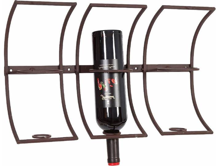 Flaschenregal AMBIENTE HAUS, braun (antikbraun), Metall, Regale, Flaschenregal, zum Hängen 48 cm