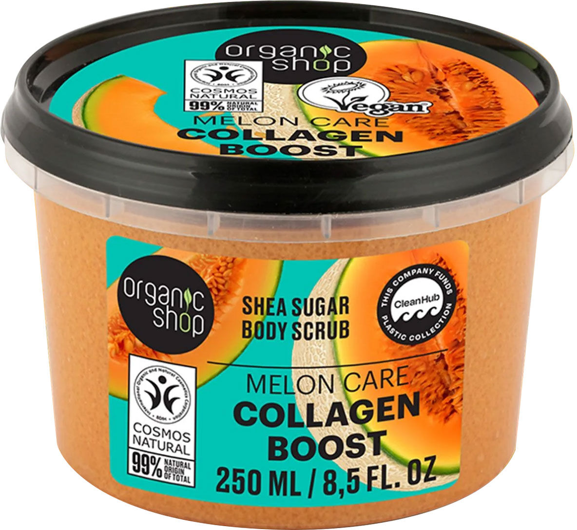 ORGANIC SHOP Melon Collagen Boost Shea Sugar Body Scrub 250ml