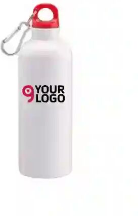 Borraccia Alluminio Bianca 500ml con Tappo Colorato Personalizzate o neutre
