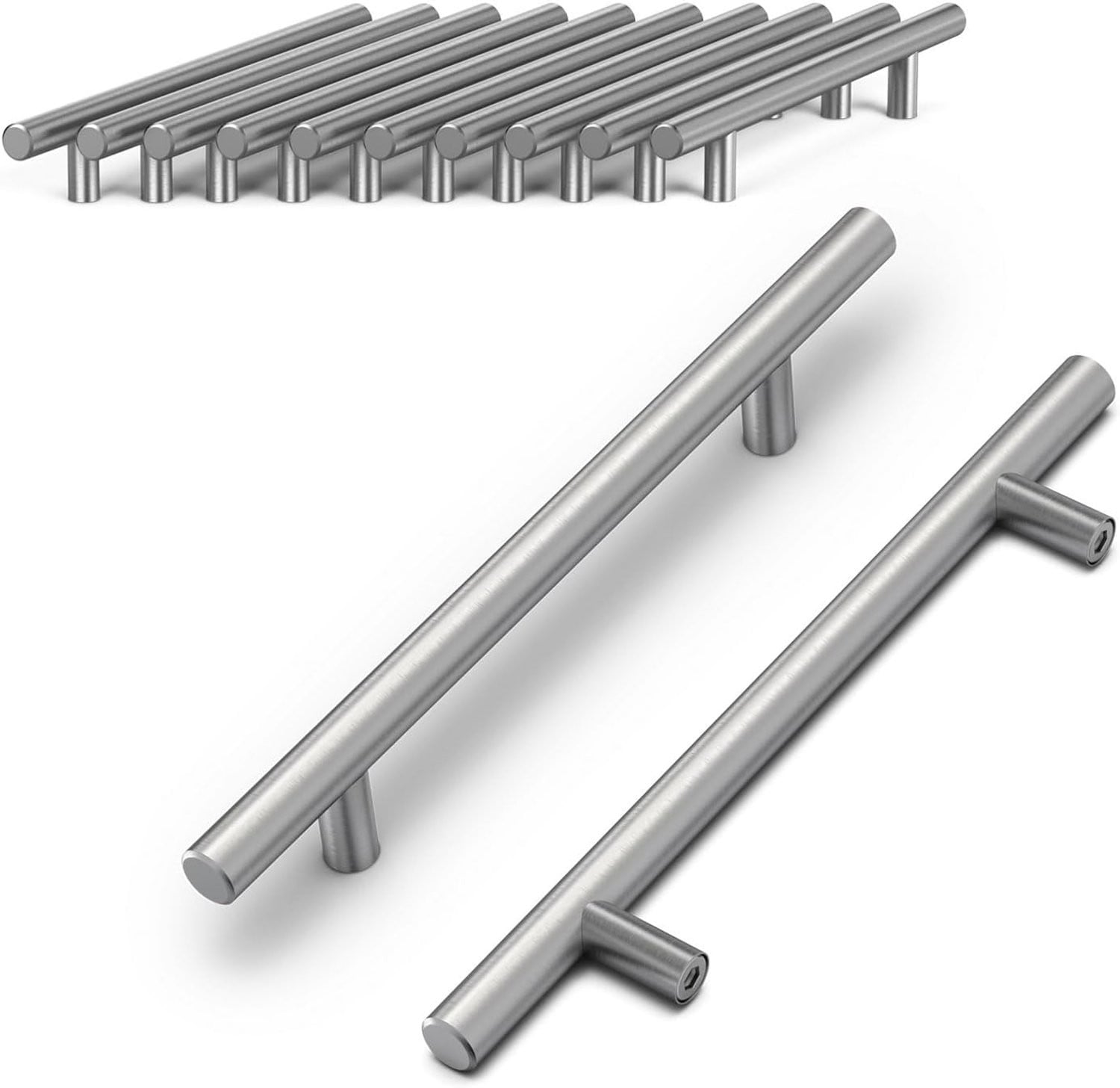 10x RVS Kastgrepen 160mm - Modern Rond Design Keukengrepen