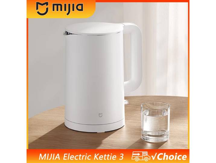 Nouvelle bouilloire électrique Mijia 3, 1,7 L, acier inoxydable 304, 1800 W, chauffage rapide, arrêt automatique, bouilloire à eau chaude pour la maison