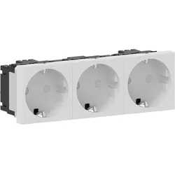 GGK 6940 Steckdose 3-fach gerade M45-3G-9010, 45x45mm erhöhter Berührungsschutz, weiß M45-3-Steckdose M453Steckdose