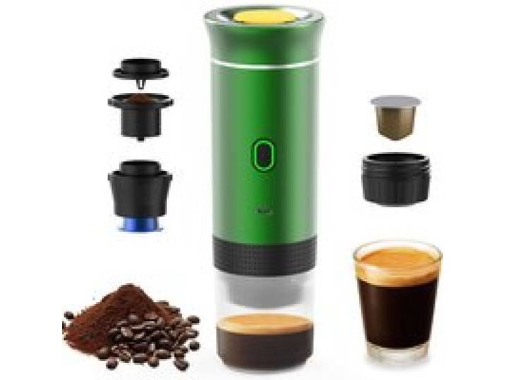Machine À Café Électrique Portable 3 En 1 Avec Et Café Moulu 15 Bar Et Chauffage Pour Voiture Maison Voyage