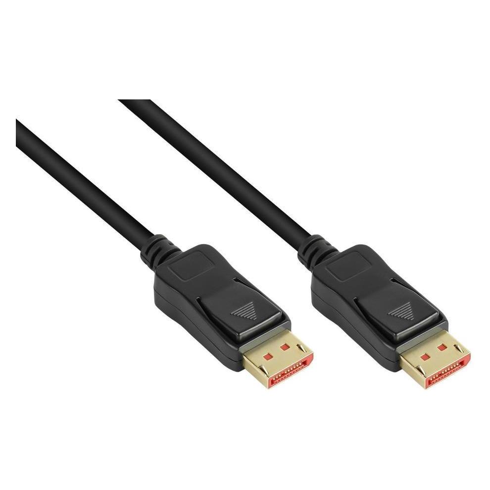 Good Connections Anschlusskabel DisplayPort 1.4, 8K / UHD-2 @60Hz, vergoldete Kontakte, CU, schwarz, 2m, (2 m) (4814-020S)