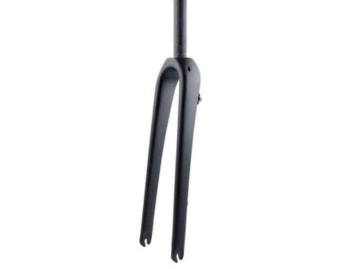 BSFHQS Starre Gabel Für Gravel Bikes 700C Rennräder Starrgabel QR Carbon Fahrrad Vordergabeln Scheibenbremsen Fahrrad Hartgabel 28,6mm Gerades/Konisches Rohr(Matte Black,Straight)