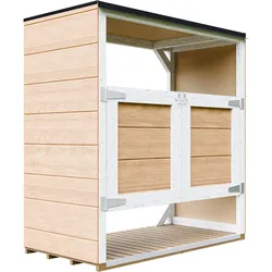 MÜLLTONNENBOX 2er 240L, M980A-HARVEST HONEY, aus wetterfestem LP Smartside Holz
