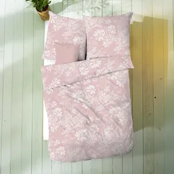 Kaeppel Musselin Bettwäsche Flora 135x200 cm + 80x80 cm | rose - pink