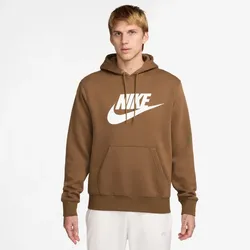NIKE Club Fleece Hoodie Herren 270 - ale brown/ale brown/white L