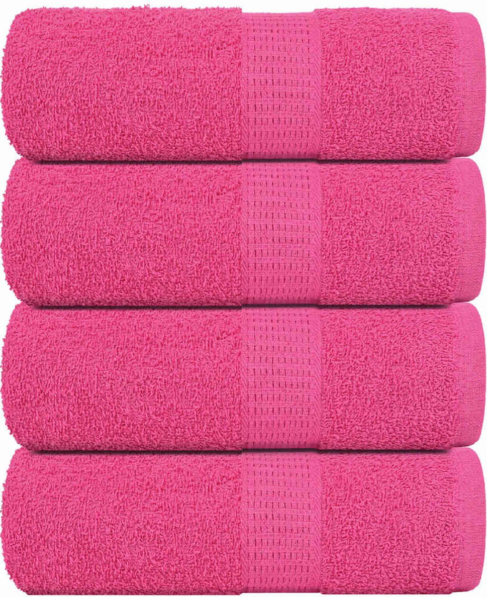vidaXL FROGN set van 4 washandjes - Roze - 30 x 30 cm