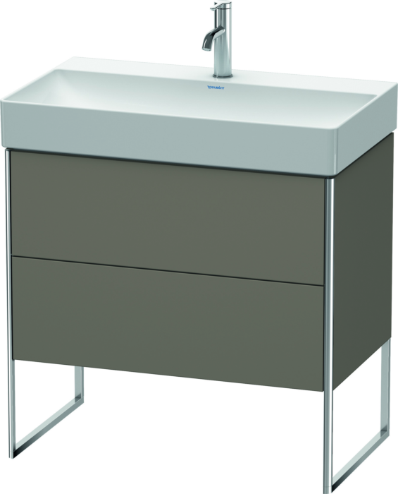 Duravit XSquare Waschtisch-Unterschrank XS444309090 78,4x49,1x46cm, 2 Auszüge, Flannel Grey seidenmatt