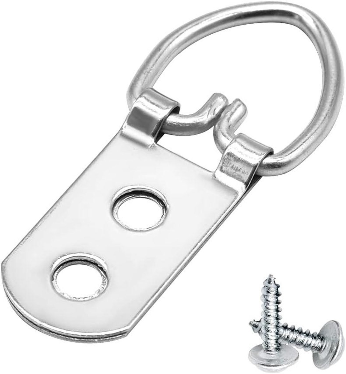 D-ring fotohangers zwaar gebruik met dubbele ring sluiting - Zilver - 40 ponden