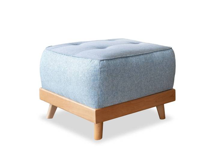 Pouf, 42x56x56cm, bleu clair
