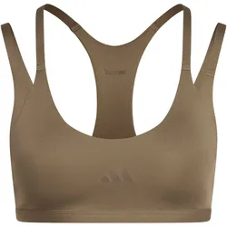 adidas Optime Workout Strappy Light Support Sport-BH Damen KW1566 - khaki six L
