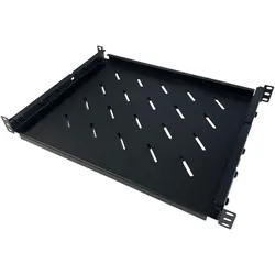 Ds-It 19” Universeller Fachboden 710mm bis 950mm, Serverschrank Zubehör, Schwarz