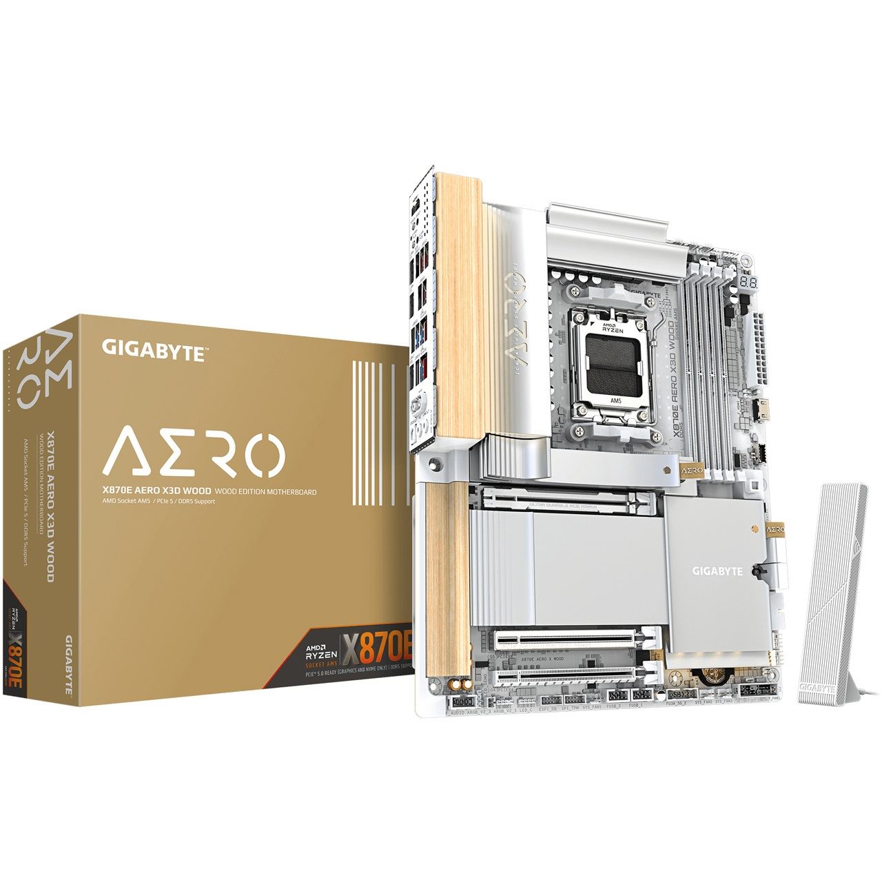 Gigabyte Aero X3D Wood AMD X870E So.AM5 DDR5 ATX Retail