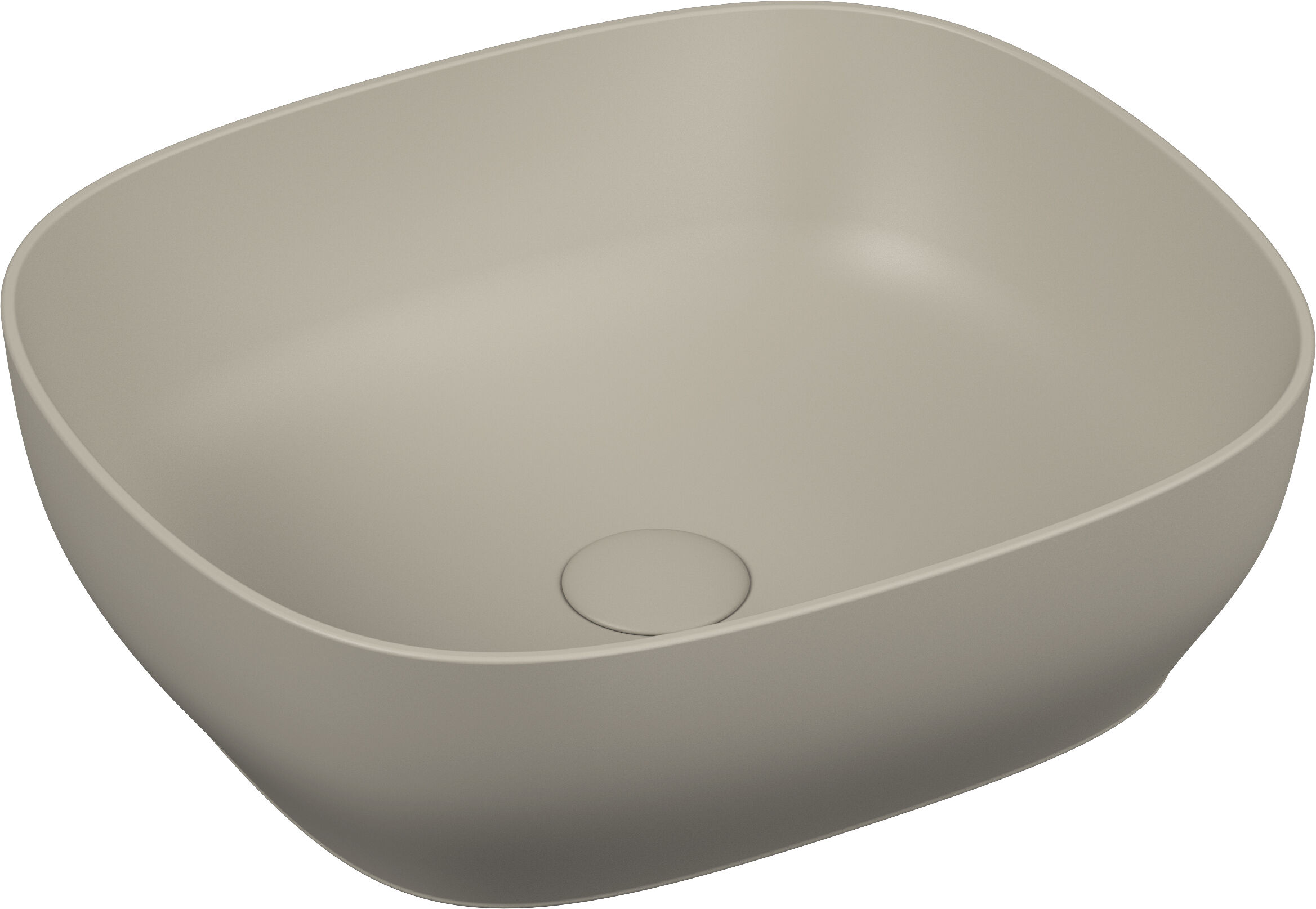 Vasque à poser VitrA Options 5994B420-0016 47,5 x 41 cm, rectangulaire, sans trop-plein ni trou de robinetterie, taupe mat VC